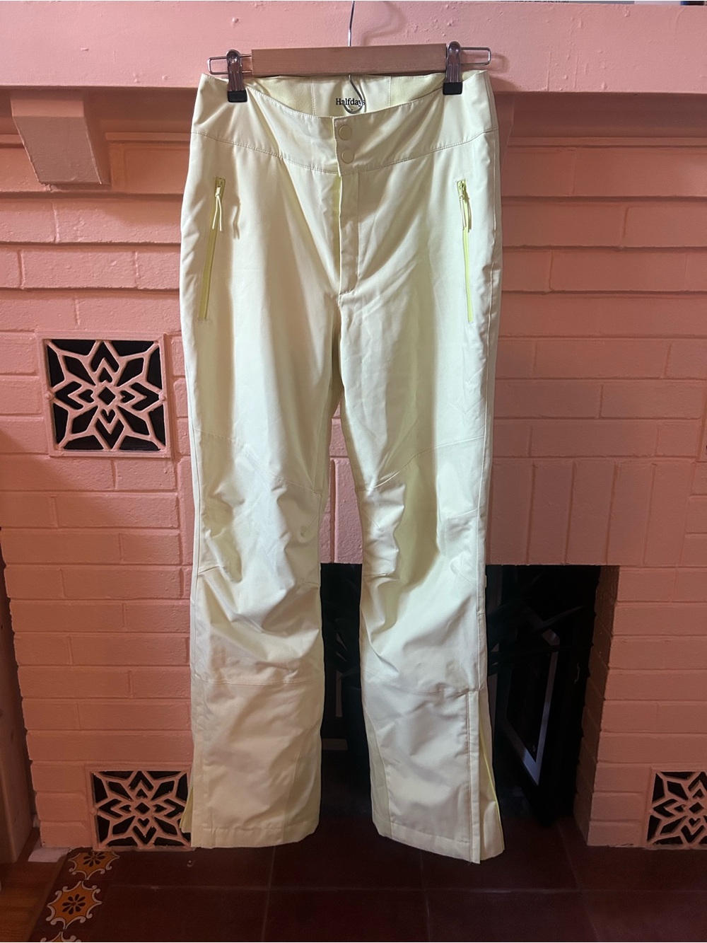 Halfdays women’s light lime green Yellow Ski Pants small